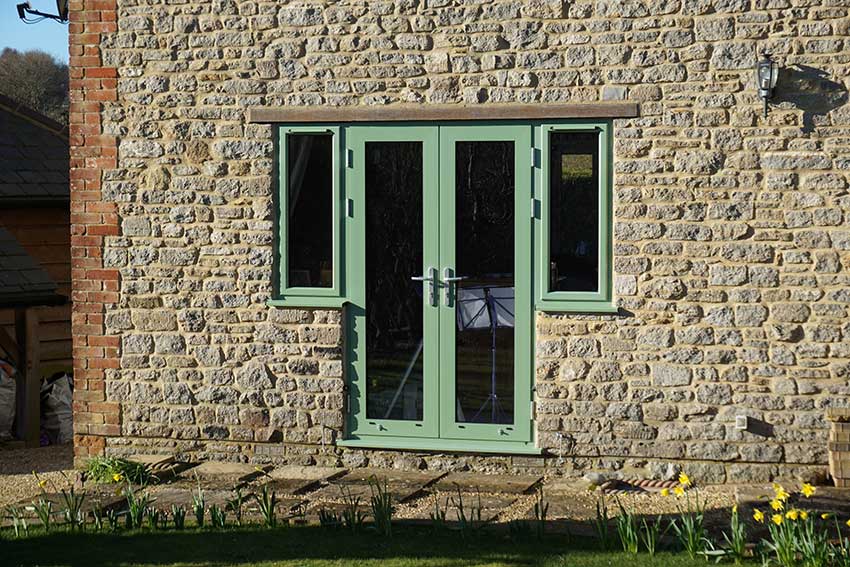 green aluminium french doors Dorset, Somerset, Devon